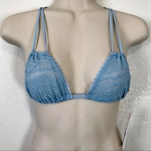 NWT Billabong Baby Blue Lace Bralette